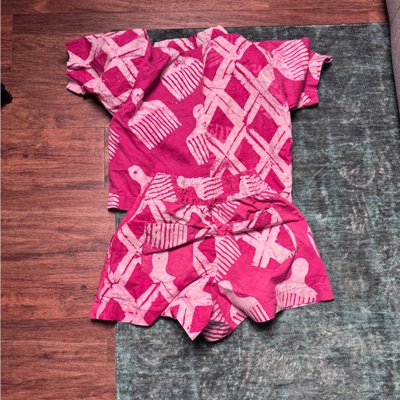 Pink Patterned Short Set - Picture 3 of 3